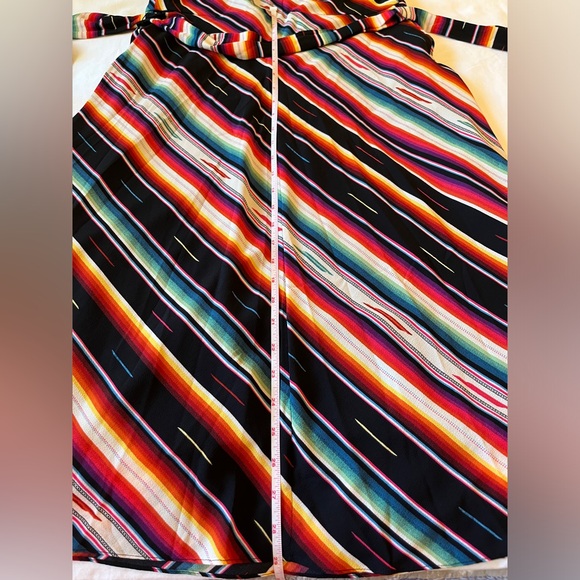 Lauren Ralph Lauren Blanket Print Midi Dress Multicolor Size 12 Casual Dress NWT - Picture 6 of 6